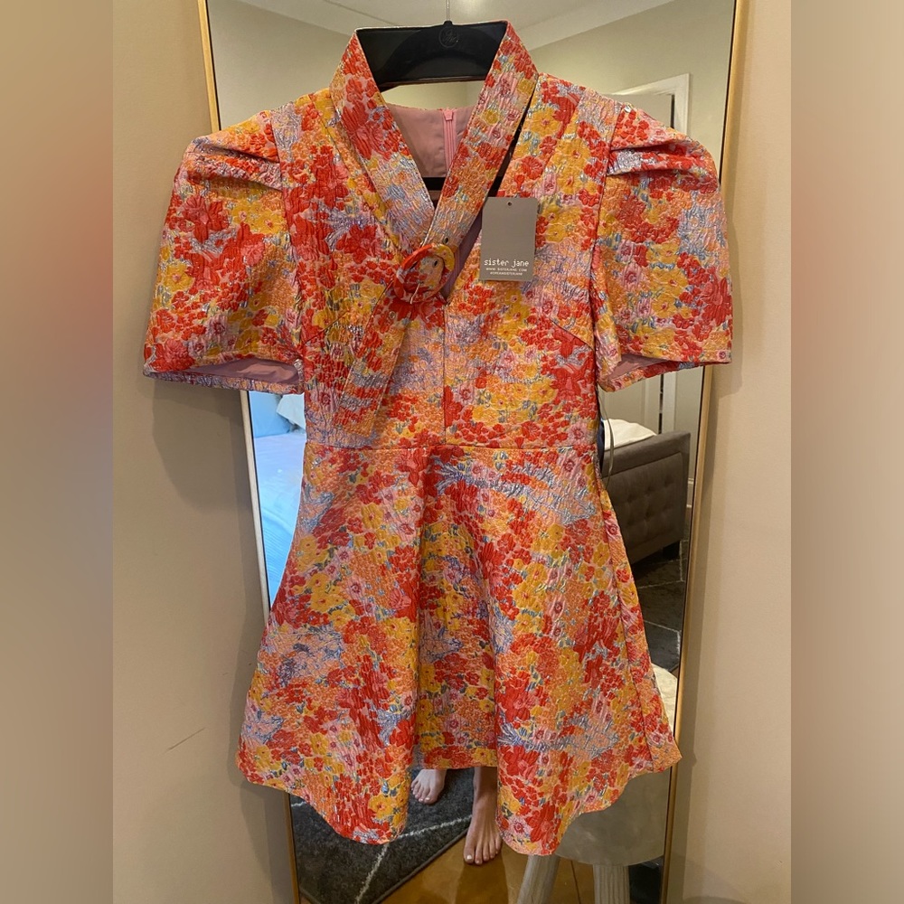 Sister Jane Floral Mini Dress - Red, Yellow, Blue